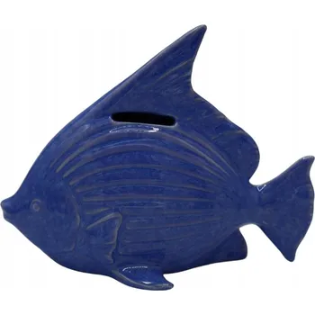 Pokladnička KERAMICKÉ POKLADNIČKA RYBA MODRÁ 17x8,5x14 cm