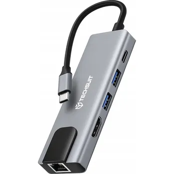 Dokovací stanice Techsuit NetBridge 5 v 1 (H1) - Type-C na 1x USB 2.0, 1x