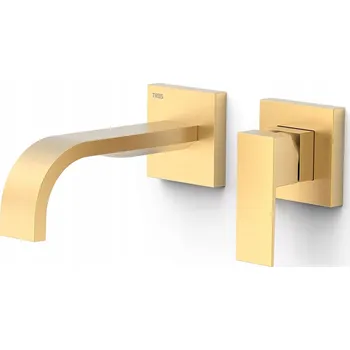 Vodovodní baterie Umyvadlová baterie pod omítku Tres Cuadro zlatá
