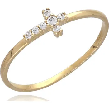 Prsten Prsten ze žlutého zlata KŘÍŽ