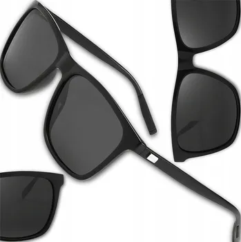 Sluneční brýle Sluneční brýle EdiBazzar pánské černé nerd polarizační UV-400