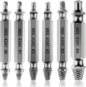 Vrták SADA VYTAHOVÁKŮ NA ZALOMENÉ ŠROUBY, 6 KS