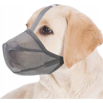 Náhubek pro psa Síťový náhubek pro psa, potažený, velikost S, trojúhelníkové uchycení