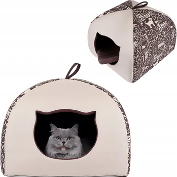 Pelíšek pro kočku Domeček pro kočky Hobbydog vícebarevný kulatý 49 cm x 49 cm x 40 cm