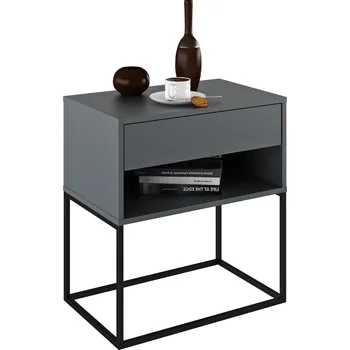 Noční stolek Noční/příruční stolek, grafit/černá, ARTI TYP 2