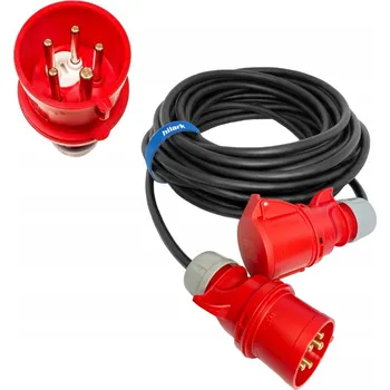 Napájecí kabel Prodlužovací Kabel gumový 3m H07RNF 5x6 32A přepínání otáček, změna fáze