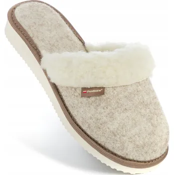 Dámská obuv Pohodlné dámské prémiové pantofle z přírodní vlny, teplé bačkory, velikost 39