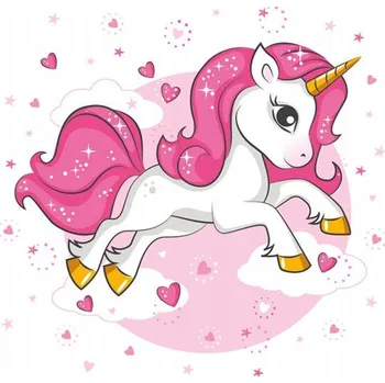 Papírový ubrousek Ubrousky Pol-Mak jednorožec 33x33 cm bílo-růžové 20 ks