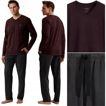 Pánské pyžamo teplákové ATLANTIC 100% BAVLNA Komplet - M