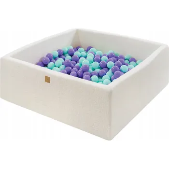 Suchý bazén Čtvercový Suchý Bazén s Míčky 7cm pro Děti, 110x110x40cm / 200 míčků
