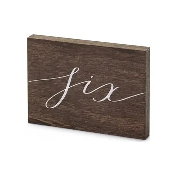 Obraz Dřevěné číslo na stůl Six, 2x18x12.5 cm