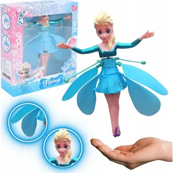 Panenka PANENKA VÍLA LÉTAJÍCÍ OVLÁDANÁ RUKOU LED USB - MODRÁ