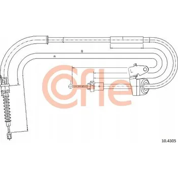 Brzdová hadice LANKO RUČNÍ BRZDY 10.4305 COFLE