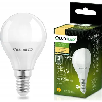 Žárovka LED žárovka E14 Kulka P45 10W (ekvivalent 75W) 1100lm 3000K Teplá bílá 180° LUMILED