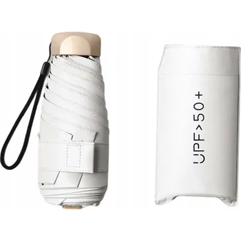 Deštník Mini skládací deštník s pouzdrem, bílý