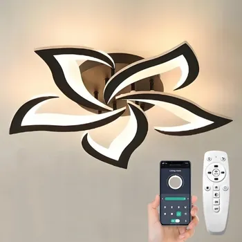 Stropní svítidlo Comely bílé moderní 5-bodové LED s dálkovým ovládáním 40 W