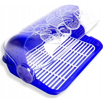 chlebník Jednodílný chlebník AGD Lipiecki bezbarvý, modrý plast