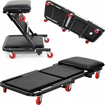 Zahradní lehátko LEHÁTKO NA KOLEČKÁCH LEHÁTKO SKLÁDACÍ SEDÁK 2V1