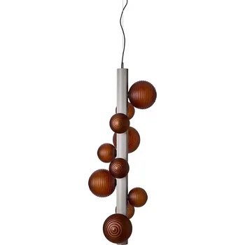 Aromas Lera G9 závěsné svítidlo Niklová / Opálový