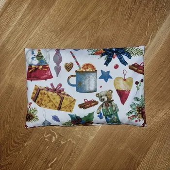 Akupresurní podložka Nahřívací polštářek s pohankou - vzor vánoční dárky - velký
