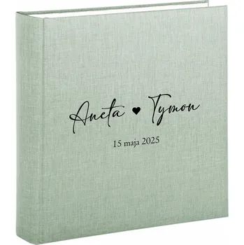 Fotoalbum Svatební album na fotografie k vlepování, 50 listů ecru, Personalizace, Potisk Svatba