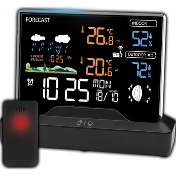 Meteostanice Bezdrátová meteostanice pro vnitřní i venkovní použití, s VA displejem