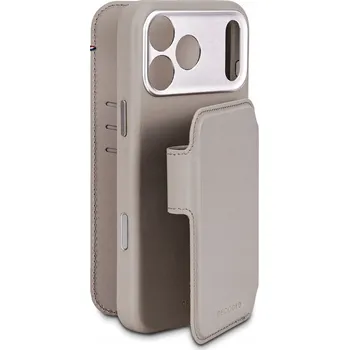 Pouzdro na mobilní telefon Pouzdro s klopou Decoded pro Apple iPhone 17 Pro, béžové