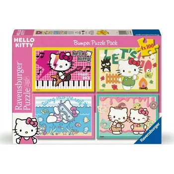 Puzzle Puzzle pro děti 2D: Hello Kitty, sada 4x100 dílků Ravensburger