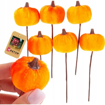 umělá květina Dýně, umělé dýně NA DRÁTKU oranžové Dekorativní, ideální na podzim