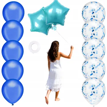 Balónek Balónek kulatý WafersPremium modrý 30 palců 104 ks baby shower