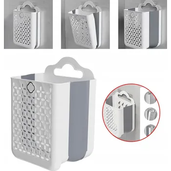 Koš na prádlo ŁAZIENKOWY KOSZ NA PRANIE SKŁADANY VELKÝ PROSTORNÝ ORGANIZÉR NA PRÁDLO