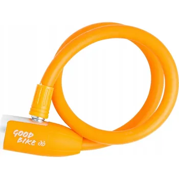 Zámek na kolo Zámek na kolo lanko BOTTARI 12x650 mm, na klíč, oranžový