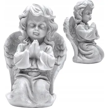 Obraz MODLÍCÍ SE ANDÍLEK, sádrová figurka ke SVATÉ PŘIJÍMÁNÍ, dekorace, dárek, dárek, šedá