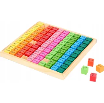Dřevěná hračka MATEMATICKÁ HRA: NÁSOBENÍ. DŘEVĚNÁ TABULKA PRO VÝPOČTY. VÝUKA MATEMATIKY