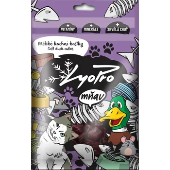 Pamlsek pro kočku Lyopro Měkké kachní kostky pro kočky