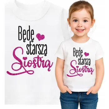 Dívčí oblečení Dětské tričko Budu starší sestra, bavlněné pro holčičku, vel. 98