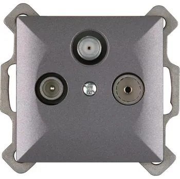 Elektrická zásuvka Anténní zásuvka nástěnná Abex šedá