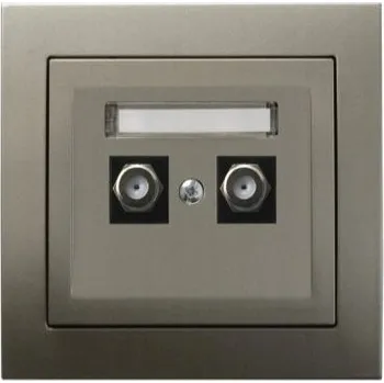 Elektrická zásuvka Anténní zásuvka saténová GPA-2WF/45 KIER OSPEL