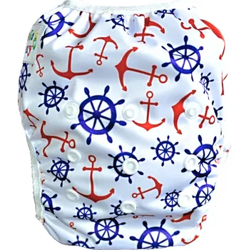 Kojenecké plavky GaGa's pleny Plenkové plavky pro miminko Kotvy červené