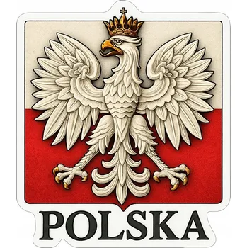 Samolepicí dekorace na vozidlo NÁLEPKA na auto | Bílý Orel Vlajka Polský POLSKO Patriot 14x12 cm