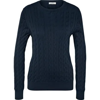 Dámský svetr 714161 - Tchibo - Svetr s copánkovým vzorem - pro ženy - vel. M 40/42 - barva: modrá