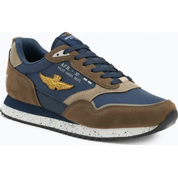 Oblečení a móda Pánské boty Aeronautica Militare 252SC0288UCT03545 blue navy/brown