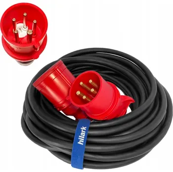 Napájecí kabel Prodlužovací Kabel jednoduchý Hilark 1 zásuvka 20 m černý