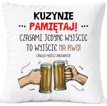 Polštář Polštář pro Dominika jako Dárek s potiskem bílý PoliDraw