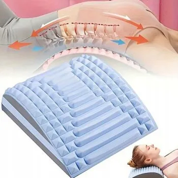 IP kamera Masážní polštář na protahování zad, relaxace krku a páteře, bederní opěrka (modrá)