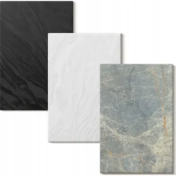 Obraz Sada obrazů do kanceláře - Elegantní kamenné struktury, 3x 20x30 cm