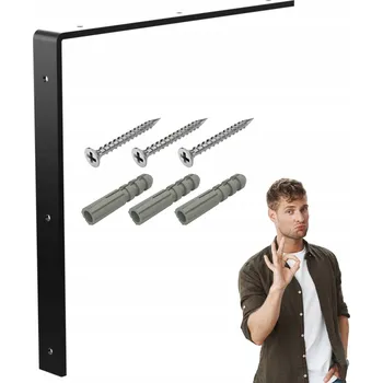 police Držák police, konzole pro Polic Loft, silný ocelový zesílený 30x30x3 cm