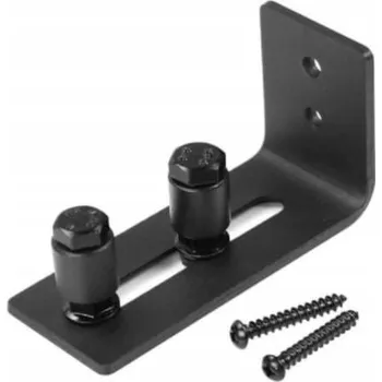 Spodní vodítko pro posuvné dveře na stěnu, černé, 2 m