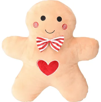 Polštář Home Styling Collection Vánoční polštář, perníkový panáček, 37x43 cm