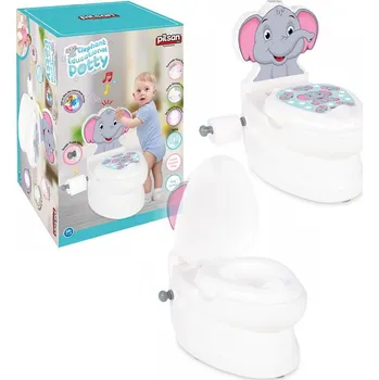 Nočník INTERAKTIVNÍ NOČNÍK BÍLÝ PRO DĚTI TOALETA SLON SLON COIL